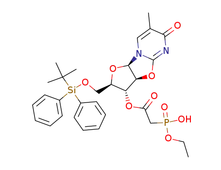 2,2'-anhydro-5'-O-tert-butyldiphenylsilyl-3'-O-ethylphosphonoacetyl-5-methyluridine