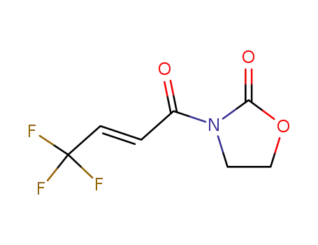 Molecular Structure of 243121-09-7 (2-Oxazolidinone, 3-[(2E)-4,4,4-trifluoro-1-oxo-2-butenyl]-)