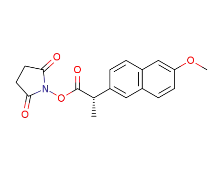 Molecular Structure of 104400-30-8 (2,5-Pyrrolidinedione,
1-[(2S)-2-(6-methoxy-2-naphthalenyl)-1-oxopropoxy]-)