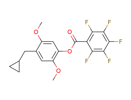 2,3,4,5,6-pentafluoro-benzoic acid 4-cyclopropylmethyl-2,5-dimethoxy-phenyl ester