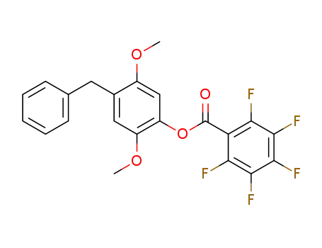 4-benzyl-2,5-dimethoxyphenyl pentafluorobenzoate