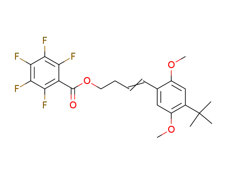 4-(4'-tert-butyl-2',5'-dimethoxy)phenyl-3-butenyl pentafluorobenzoate