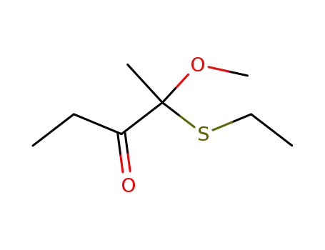 Molecular Structure of 303186-57-4 (3-Pentanone, 2-(ethylthio)-2-methoxy-)
