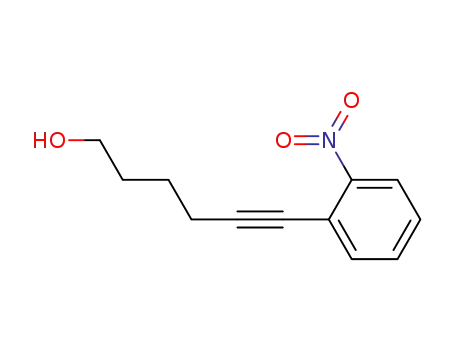 Molecular Structure of 442155-84-2 (5-Hexyn-1-ol, 6-(2-nitrophenyl)-)