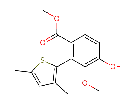 2-(3,5-dimethyl-thiophen-2-yl)-4-hydroxy-3-methoxy-benzoic acid methyl ester