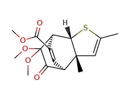 (1S,2S,6S,7S)-10,10-Dimethoxy-4,6-dimethyl-11-oxo-3-thia-tricyclo[5.2.2.02,6]undeca-4,8-diene-9-carboxylic acid methyl ester