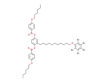 1,4-di-(4''-hexyloxybenzoyloxy)-2-(11'-(pentabromophenoxy)undecyl)benzene