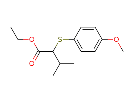 Molecular Structure of 212768-71-3 (Butanoic acid, 2-[(4-methoxyphenyl)thio]-3-methyl-, ethyl ester)