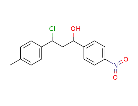 3-chloro-1-(4-nitro-phenyl)-3-p-tolyl-propan-1-ol