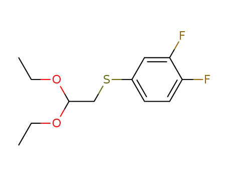 Molecular Structure of 847684-97-3 (Benzene, 4-[(2,2-diethoxyethyl)thio]-1,2-difluoro-)