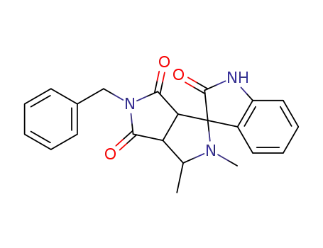 4-benzyl-1,6-dimethylpyrrolidino[3,4-c]pyrrole-2-spiro-3'-(2-oxindole)-3,5-dione