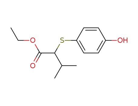 Molecular Structure of 287393-36-6 (Butanoic acid, 2-[(4-hydroxyphenyl)thio]-3-methyl-, ethyl ester)