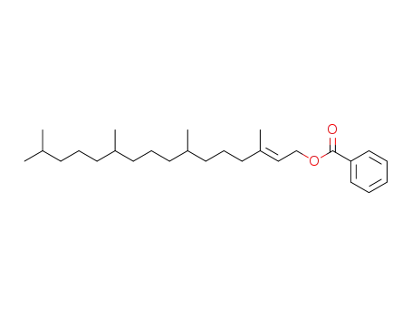Molecular Structure of 827598-68-5 (2-Hexadecen-1-ol, 3,7,11,15-tetramethyl-, benzoate, (2E)-)