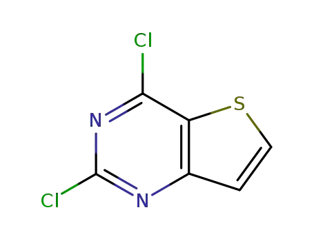 Molecular Structure of 16234-14-3 (2,4-Dichlorothieno[3,2-d]pyrimidine)