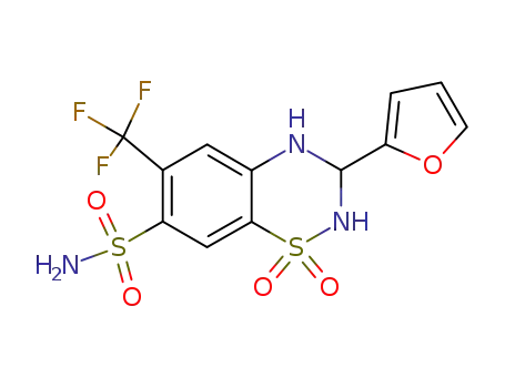 3-furan-2-yl-1,1-dioxo-6-trifluoromethyl-1,2,3,4-tetrahydro-1λ6-benzo[1,2,4]thiadiazine-7-sulfonic acid amide