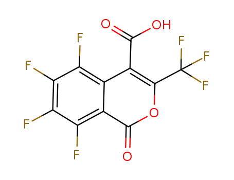 perfluoro(3-methyl-1-oxoisochromene-4-carboxylic acid)
