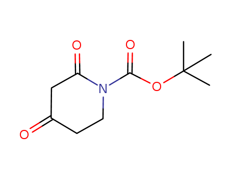 tert-butyl 2,4-dioxopiperidine-1-carboxylate, 1-piperidinecarboxylic acid, 2,4-dioxo-1,1-dimethylethyl ester, 1-boc-piperidine-2,4-dione, N-Boc-2,4-dioxopiperidine, 2,4-dioxopiperidine-1-carboxylic ac