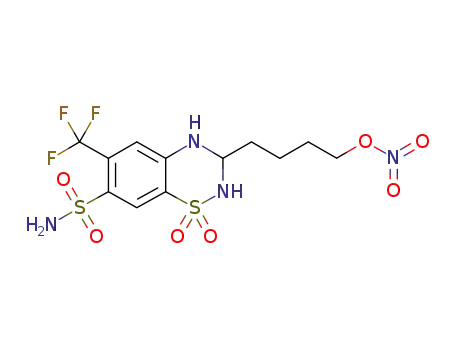 3,4-dihydro-3-[4-(nitrooxy)butyl]-6-(trifluoromethyl)-2H-1,2,4-benzothiadiazine-7-sulfonamide 1,1-dioxide
