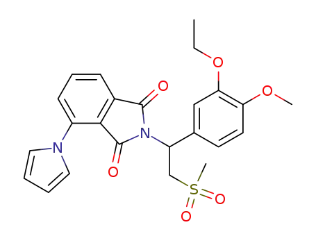 2-[1-(3-ethoxy-4-methoxyphenyl)-2-methylsulfonylethyl]-4-(N-pyrrolyl)isoindoline-1,3-dione