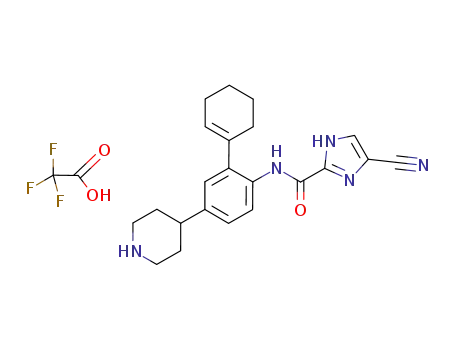 4-cyano-1H-imidazole-2-carboxylic acid (2-cyclohex-1-enyl-4-piperidin-4-yl-phenyl)-amide trifluoroacetic acid salt