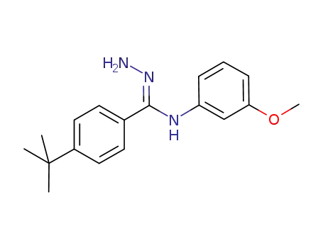 Molecular Structure of 581814-74-6 (Benzenecarboximidic acid, 4-(1,1-dimethylethyl)-N-(3-methoxyphenyl)-,
hydrazide)