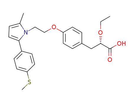 (S)-2-ethoxy-3-(4-(2-(2-methyl-5-(4-(methylthio)phenyl)-1H-pyrrol-1-yl)ethoxy)phenyl)propanoic acid