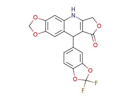 9-(2,2-difluoro-1,3-benzodioxol-5-yl)-6,9-dihydro[1,3]dioxolo[4,5-g]furo[3,4-b]quinolin-8(5H)-one