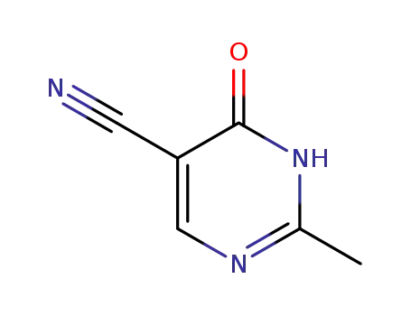 Molecular Structure of 27058-54-4 (5-Pyrimidinecarbonitrile, 1,4-dihydro-2-methyl-4-oxo- (8CI,9CI))