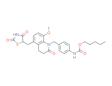 5-[1-(4-pentyloxycarbonylaminobenzyl)-8-methoxy-2-oxo-1,2,3,4-tetrahydroquinolin-5-ylmethyl]thiazolidine-2,4-dione