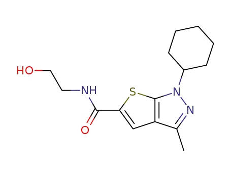 1-cyclohexyl-N-(2-hydroxyethyl)-3-methyl-1H-thieno[2,3-c]pyrazole-5-carboxamide