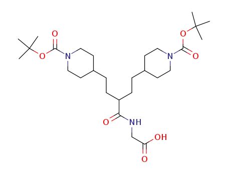 2-[(4-[1-(tert-butoxycarbonyl)-4-piperidyl]-2-{2-[1-(tert-butoxycarbonyl)-4-piperidyl]ethyl}butanoyl)amino]acetic acid