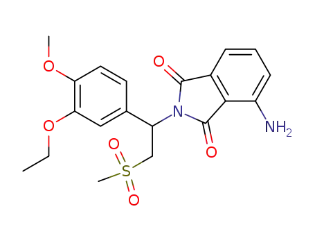 2-[1-(3-ethoxy-4-methoxyphenyl)-2-methylsulfonylethyl]-4-aminoisoindoline-1,3-dione