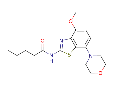 pentanoic acid (4-methoxy-7-morpholin-4-yl-benzothiazol-2-yl)-amide