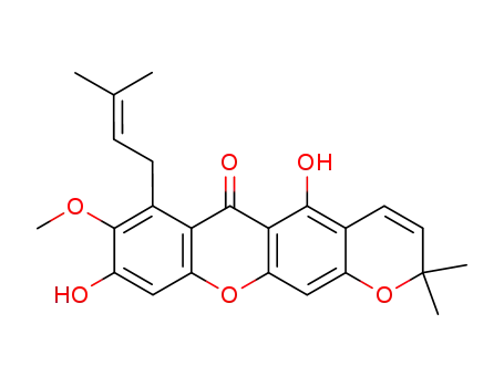 Molecular Structure of 35349-68-9 (HYDROXYCALABAXANTHONE, 9-)