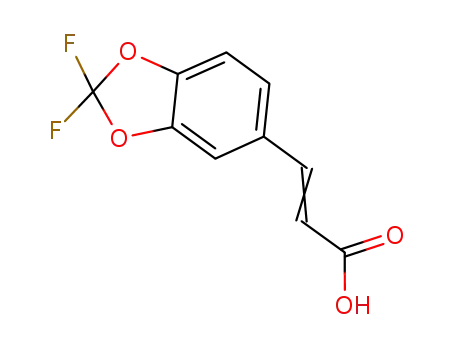 Molecular Structure of 721-13-1 (3-[2,2-DIFLUOROBENZO[1,3]-DIOXOL-5-YL]ACRYLIC ACID)