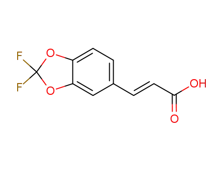 Molecular Structure of 387350-55-2 ((2E)-3-(2,2-DIFLUORO-1,3-BENZODIOXOL-5-YL)PROPENOICACID)