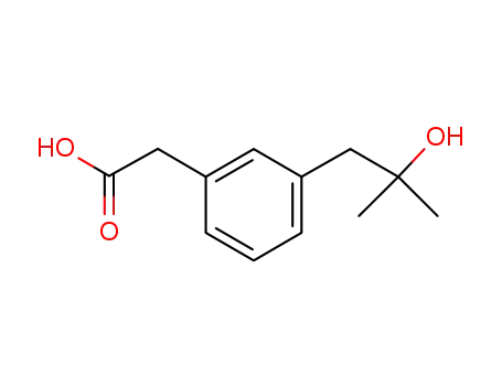 Molecular Structure of 808768-96-9 (Benzeneacetic acid, 3-(2-hydroxy-2-methylpropyl)-)