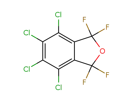 Molecular Structure of 20687-94-9 (Isobenzofuran, 4,5,6,7-tetrachloro-1,1,3,3-tetrafluoro-1,3-dihydro-)