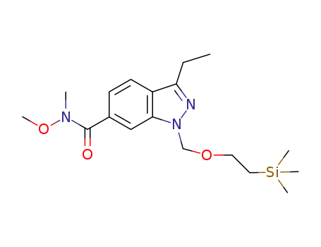 3-Ethyl-N-methoxy-N-methyl-1-{[2-(trimethylsilyl)ethoxy]methyl}-1H-indazole-6-carboxamide