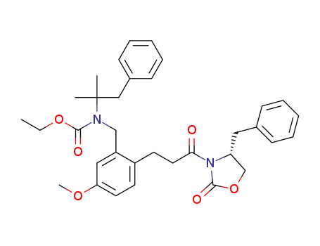 (R)-1,1-Dimethylethyl[[5-methoxy-2-[3-oxo-3-[2-oxo-4-(phenylmethyl)-3-oxazolidinyl]propyl]phenyl]methyl](2-phenylethyl)carbamate