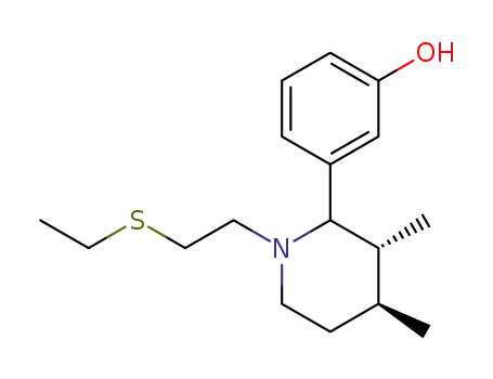 (+/-)-3-{1-[2-(ethylsulfanyl)ethyl]-trans-3,4-dimethylpiperidinyl}phenol