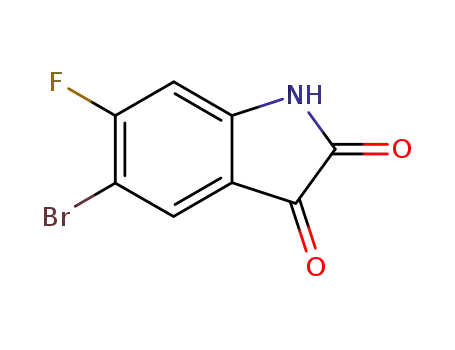 Molecular Structure of 118897-99-7 (5-broMo-6-fluoroindoline-2,3-dione)