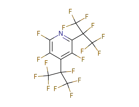 Molecular Structure of 20017-47-4 (Pyridine,
2,3,5-trifluoro-4,6-bis[1,2,2,2-tetrafluoro-1-(trifluoromethyl)ethyl]-)