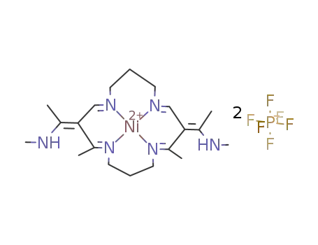 (2,12-dimethyl-3,11-bis(1-(methylamino)ethylidene)-1,5,9,13-tetraazacyclohexadeca-1,4,9,12-tetraene-κ4N)nickel(II) hexafluorophosphate