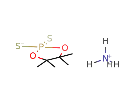Molecular Structure of 86428-81-1 (1,3,2-Dioxaphospholane, 2-mercapto-4,4,5,5-tetramethyl-, 2-sulfide,
ammonium salt)