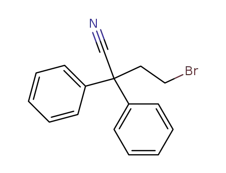 Molecular Structure of 39186-58-8 (4-BROMO-2,2-DIPHENYLBUTYRONITRILE)