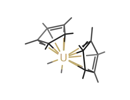 Molecular Structure of 67605-92-9 (Uranium, dimethylbis((1,2,3,4,5-eta5)-1,2,3,4,5-pentamethyl-2,4-cyclopentadien-1-yl)-)