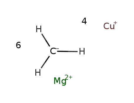Mg(2+)*4Cu(1+)*6(CH3)(1-) = {(CH3)3Cu2}2Mg