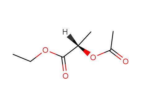 Molecular Structure of 20918-91-6 (Propanoic acid, 2-(acetyloxy)-, ethyl ester, (2S)-)