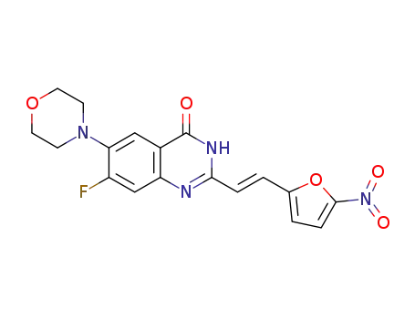 (E)-7-fluoro-6-morpholin-4-yl-2-[2-(5-nitrofuran-2-yl)vinyl]-3H-quinazolin-4-one